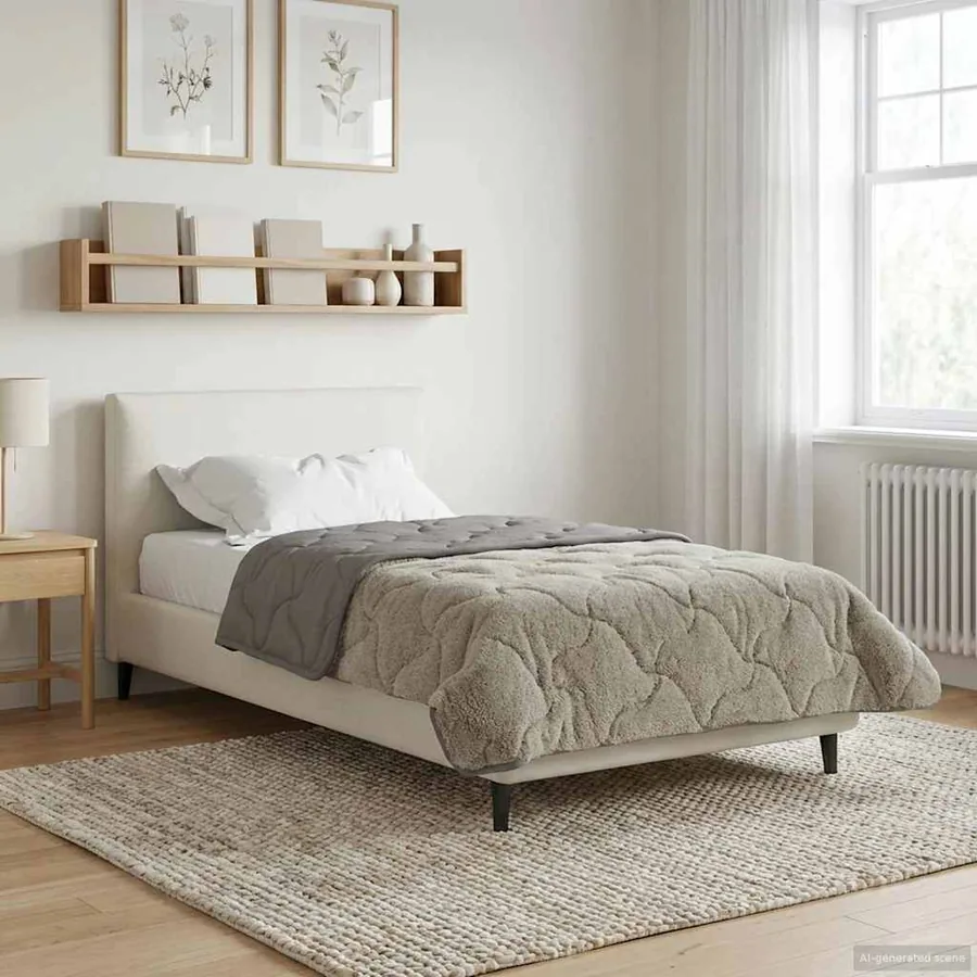 Duvet d'hiver Matelassé Gris clair 155 x 200 cm