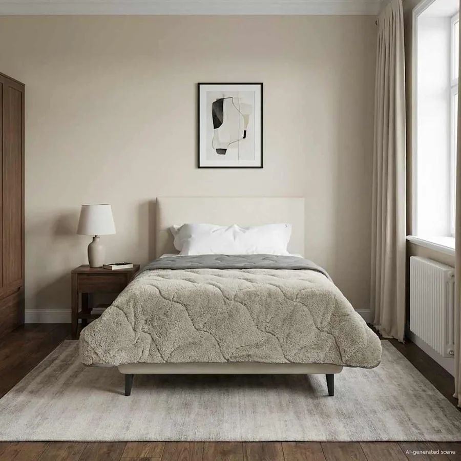 Duvet d'hiver Matelassé Gris clair 155 x 200 cm - 4