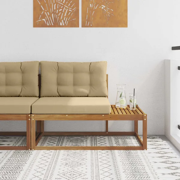 Canapé d'extérieur extrémité Naturel 115 x 83 x 73 cm