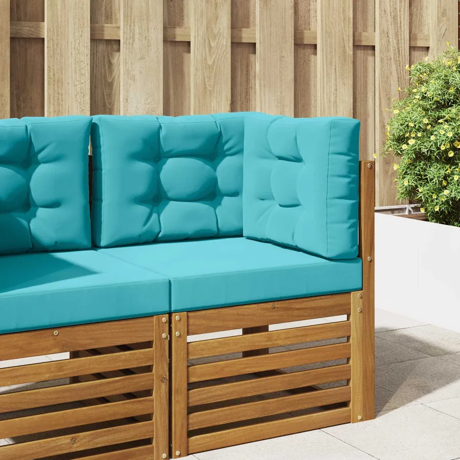 Coussin de canapé d'extérieur 3 pcs Turquoise Polyester