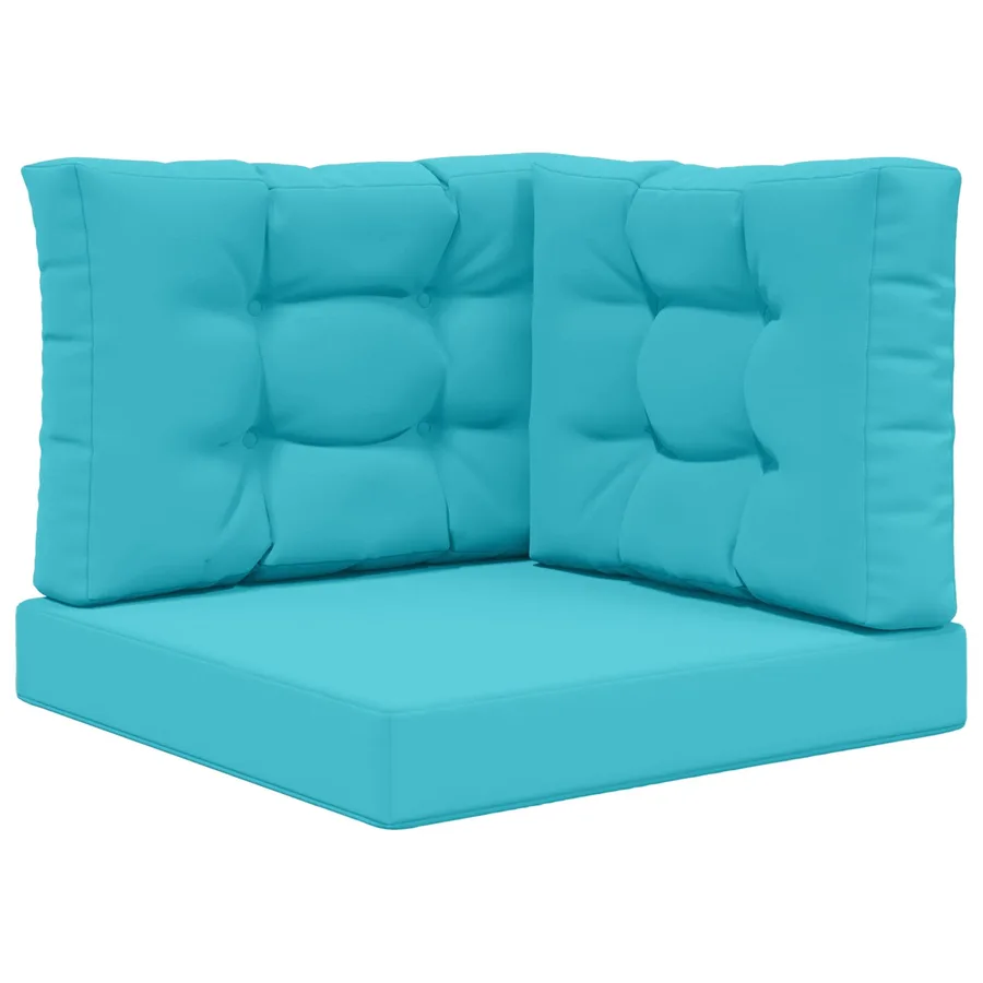 Coussin de canapé d'extérieur 3 pcs Turquoise Polyester - 2