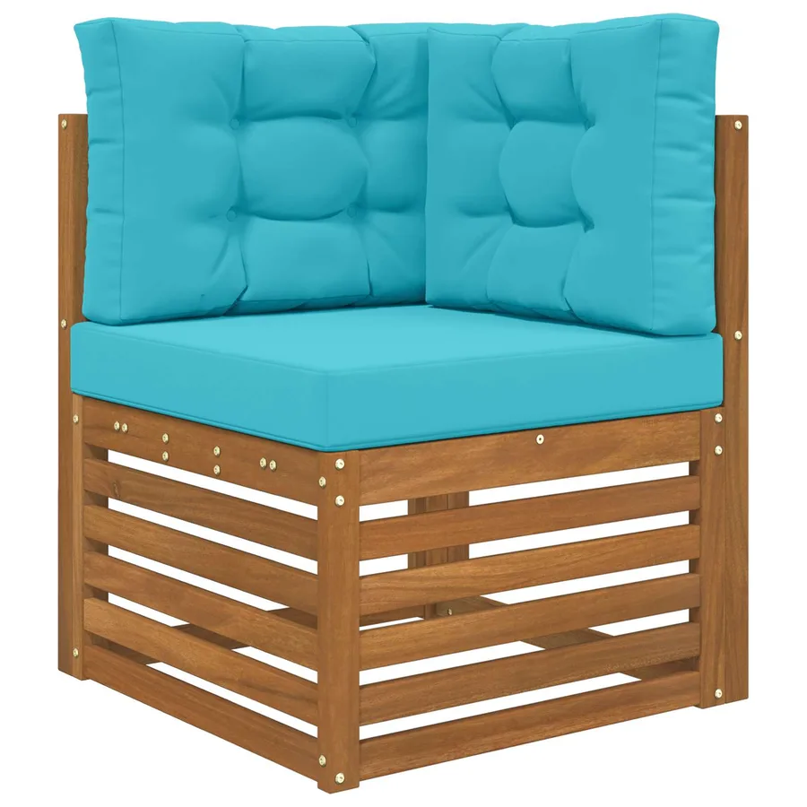 Coussin de canapé d'extérieur 3 pcs Turquoise Polyester - 3