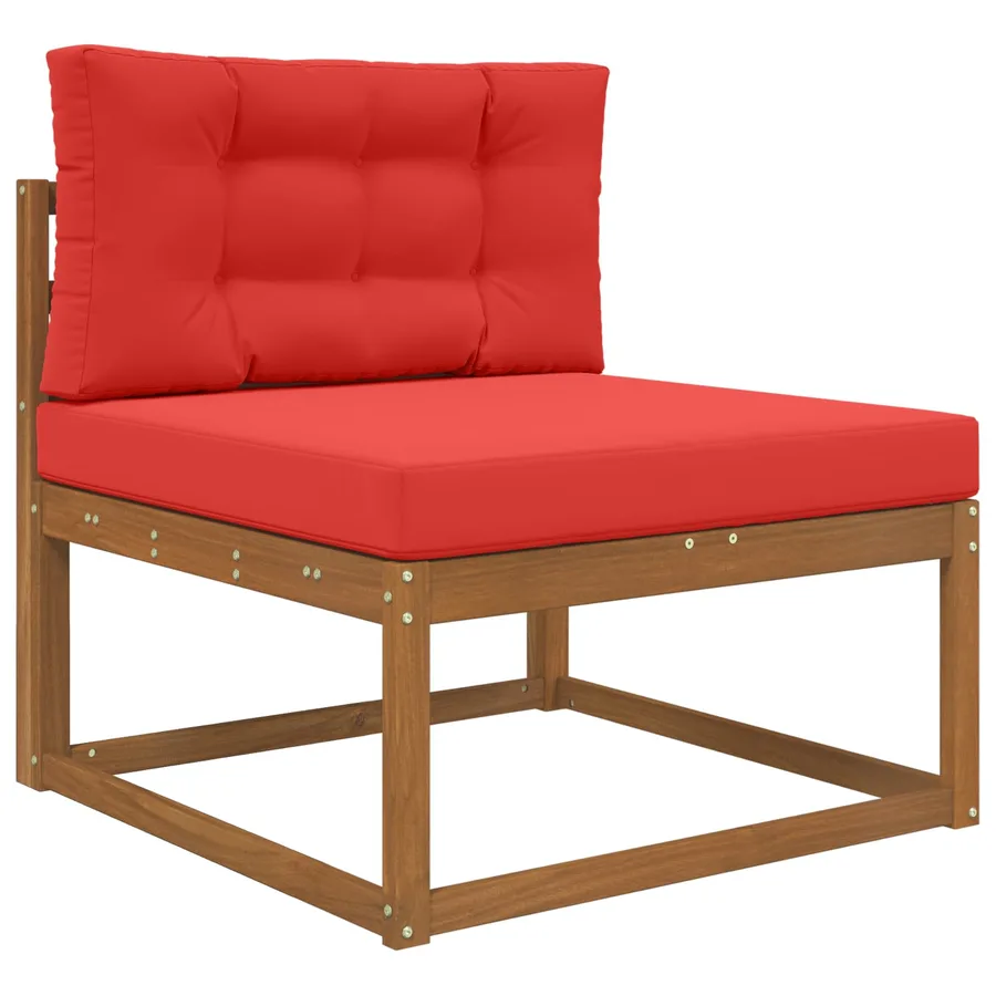 Coussin de canapé d'extérieur 2 pcs Rouge Polyester - 3