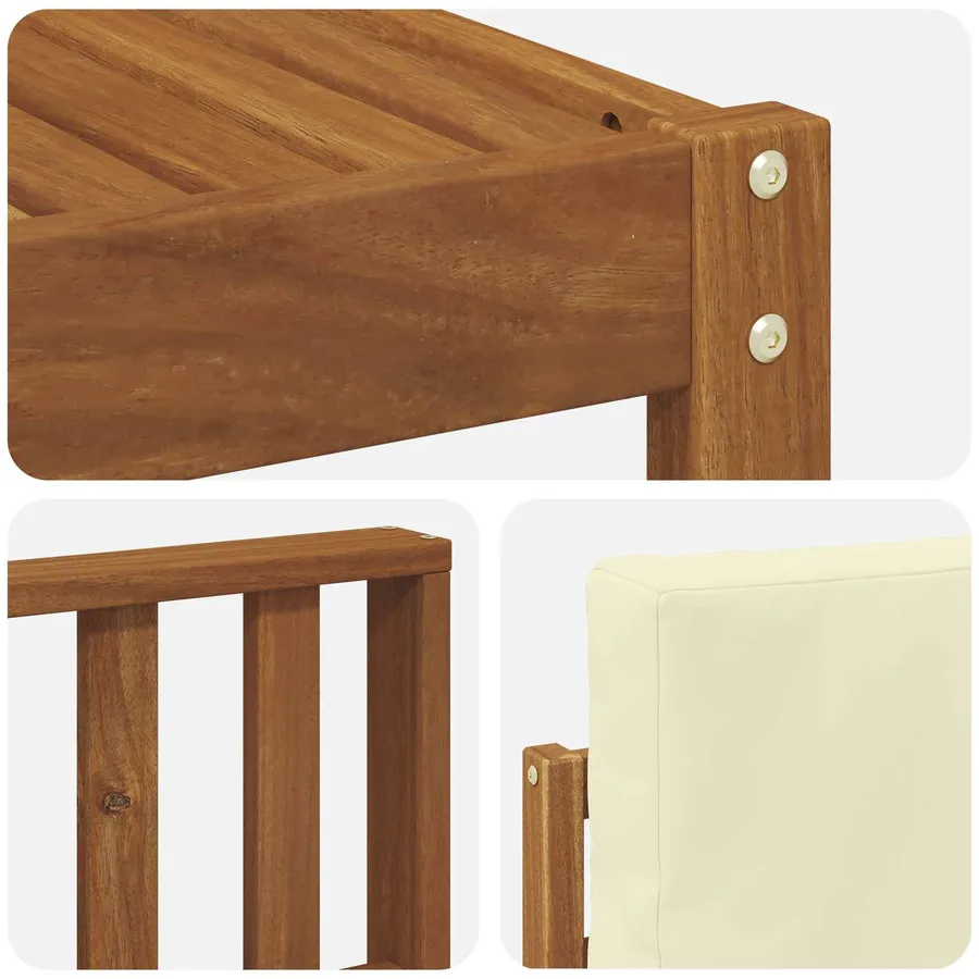 Ensemble de canapés d'extérieur 8 pcs Naturel et Crème - 7