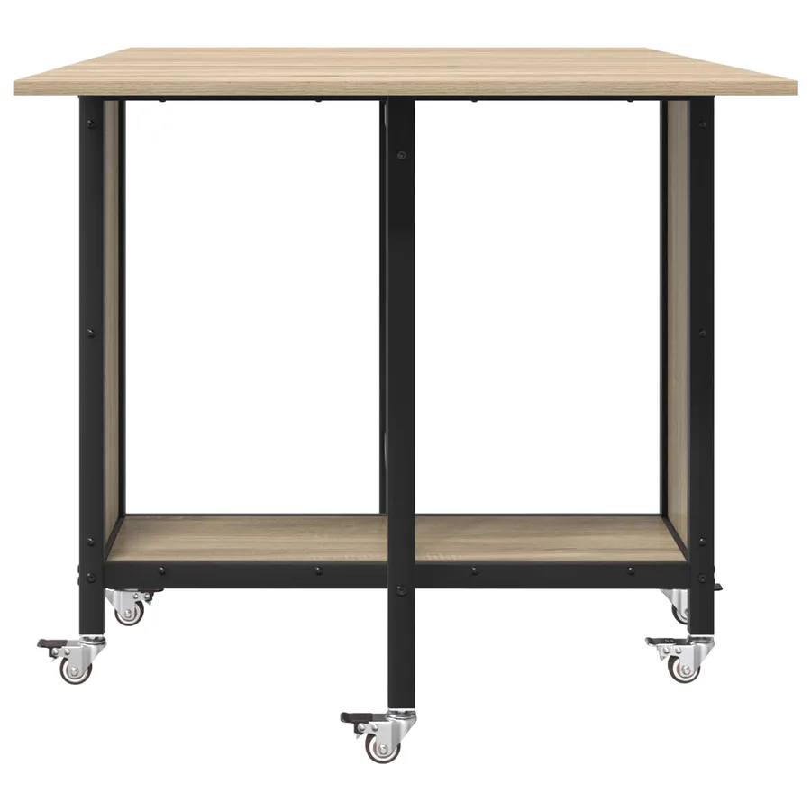 Table à manger pliante avec roulettes 130 x 80 x 76,5 cm - 6