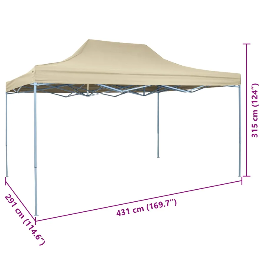 Tente de fête Crème 291 x 431 x 315 cm Tissu Oxford - 13