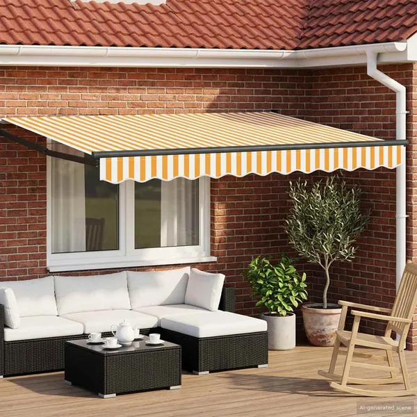 Store rétractable manuel avec LEDs 3 x 2 m