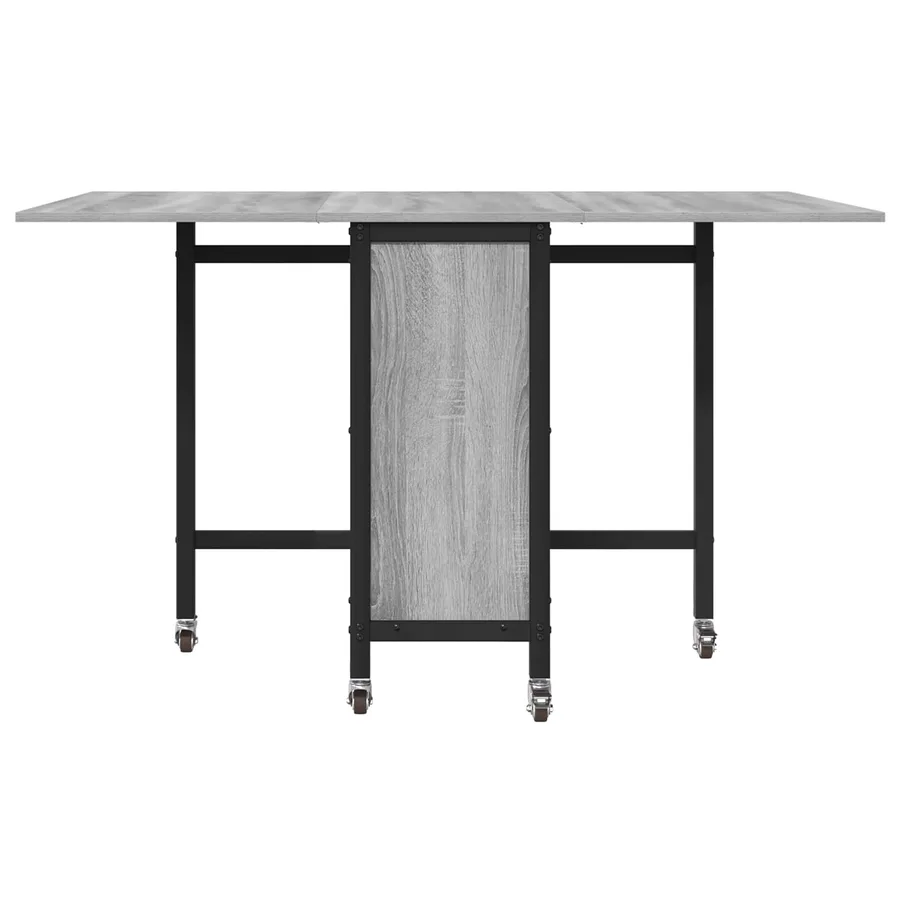 Table à manger pliante avec roulettes 130 x 80 x 76,5 cm - 5