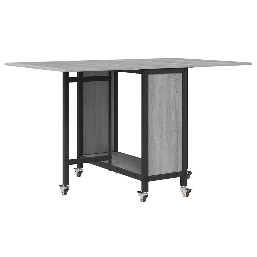 Table à manger pliante avec roulettes 130 x 80 x 76,5 cm - 7