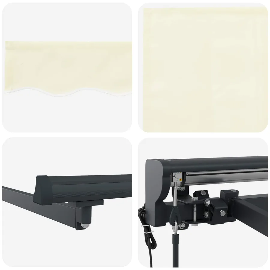 Auvent rétractable électrique Crème 3 x 2 m - 7