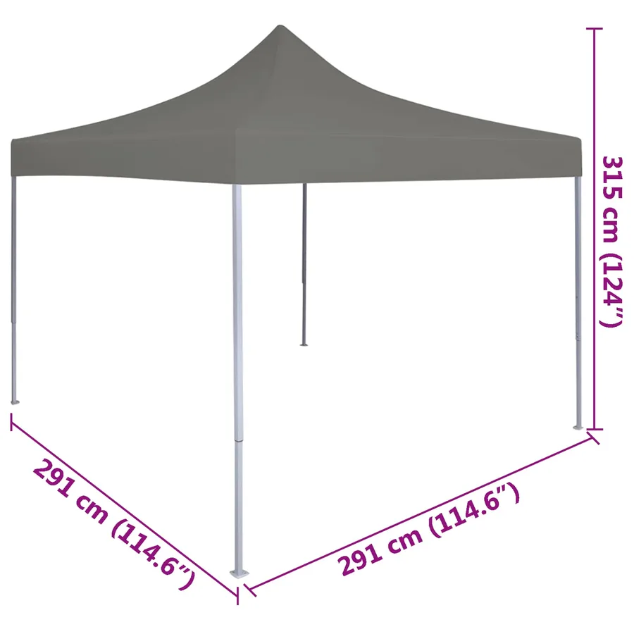 Tente de fête Anthracite 291 x 291 x 315 cm Tissu Oxford - 11