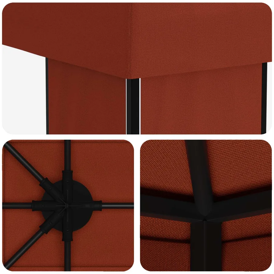 Abri de jardin 6 x 3 m Terre cuite Polyester et Acier 190 - 5