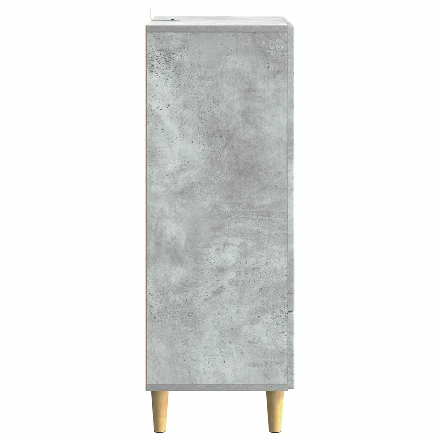 Buffet Gris béton 66 x 34,5 x 95 cm Bois d'ingénierie - 6