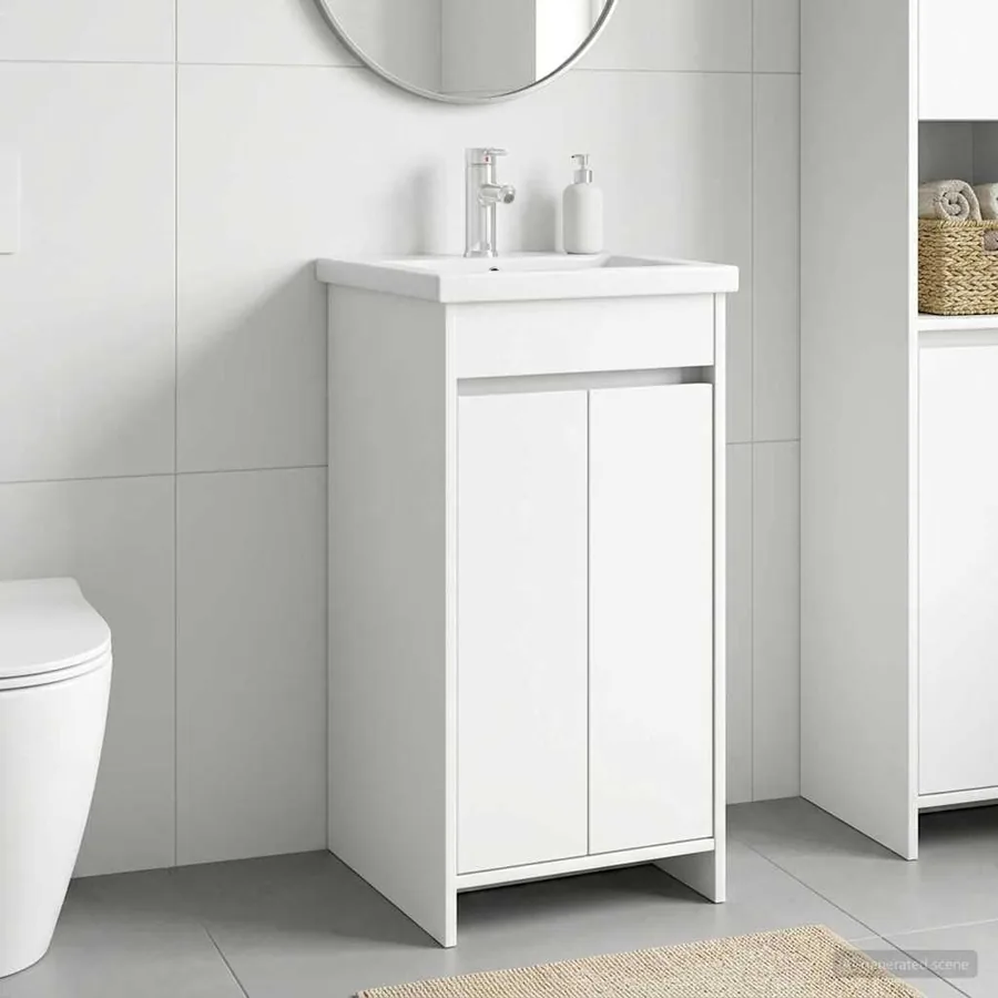 Meuble de salle de bain avec évier Blanc 42 x 40 x 84,5 cm