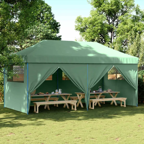 Tente de fête Vert 292 x 580 x 315 cm Tissu Oxford