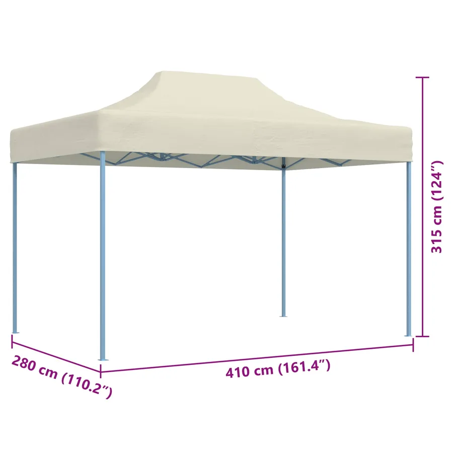 Tente de fête Crème 280 x 410 x 315 cm Tissu Oxford - 10