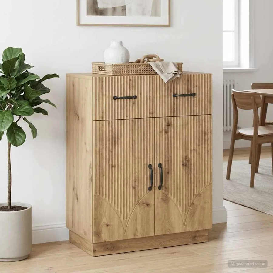 Buffet Chêne artisanal 66 x 34,5 x 87 cm Bois d'ingénierie