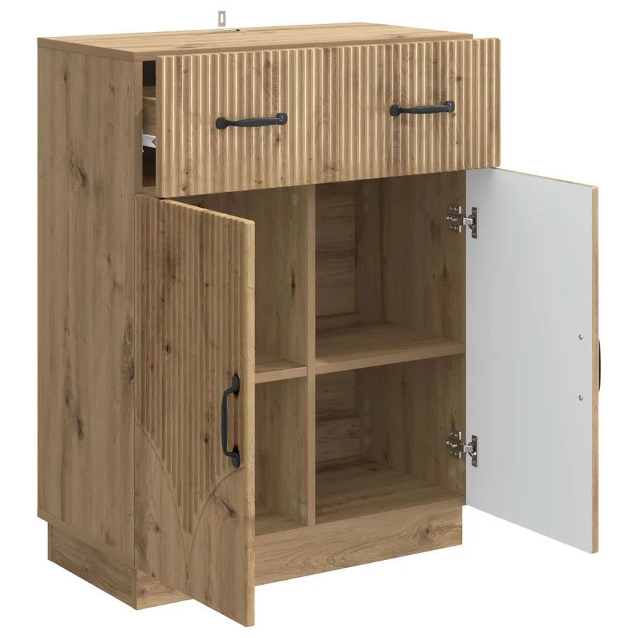 Buffet Chêne artisanal 66 x 34,5 x 87 cm Bois d'ingénierie - 5