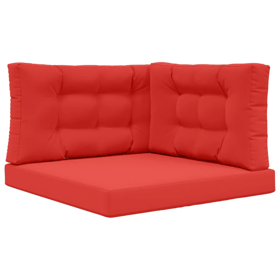 Coussin de canapé d'extérieur 3 pcs Rouge Polyester - 2