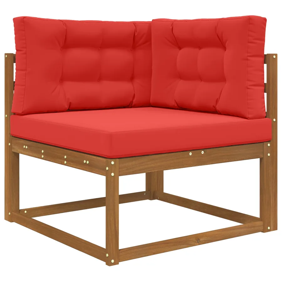 Coussin de canapé d'extérieur 3 pcs Rouge Polyester - 3