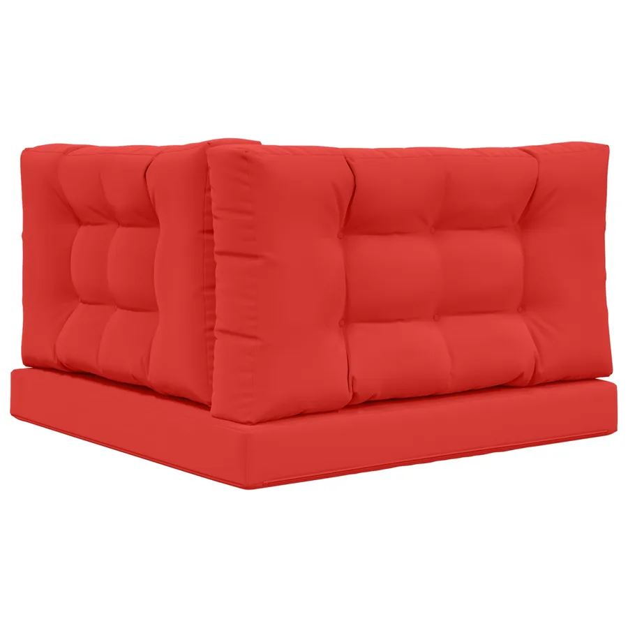 Coussin de canapé d'extérieur 3 pcs Rouge Polyester - 7
