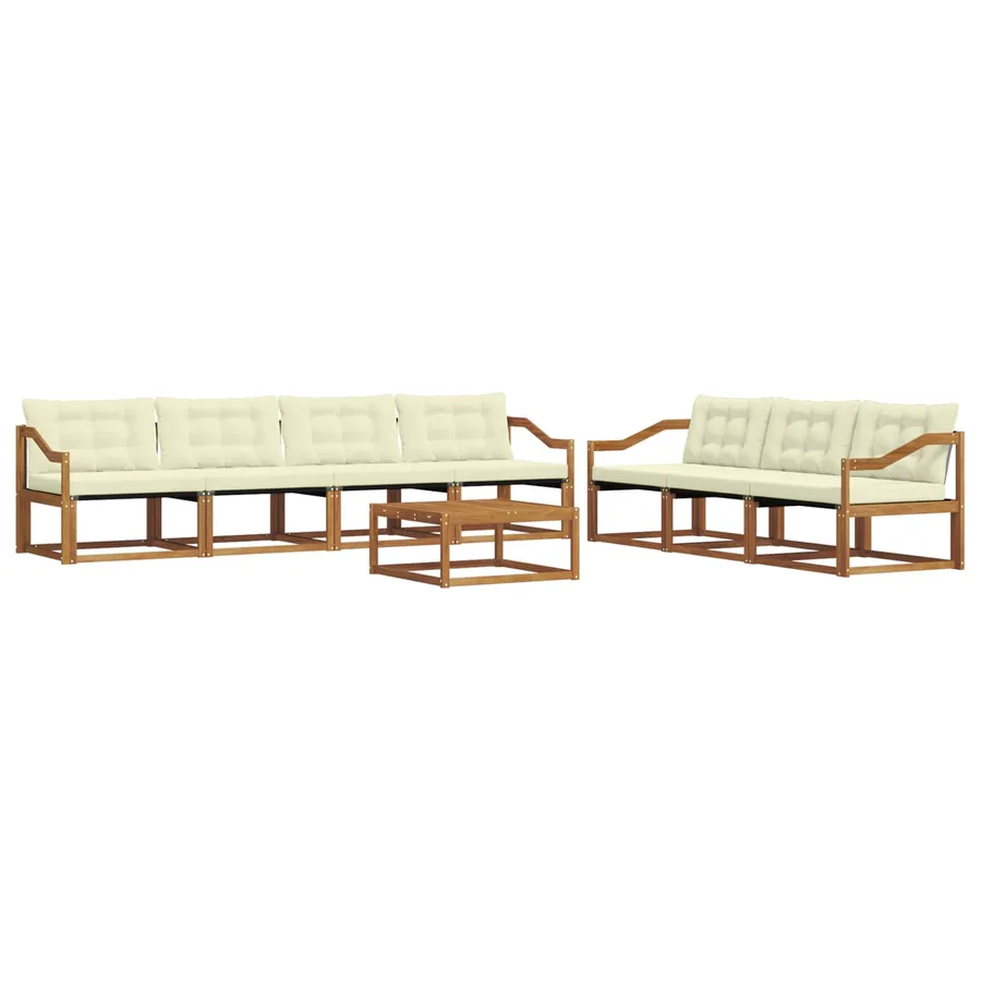 Ensemble de canapés d'extérieur 8 pcs Naturel et Crème - 2