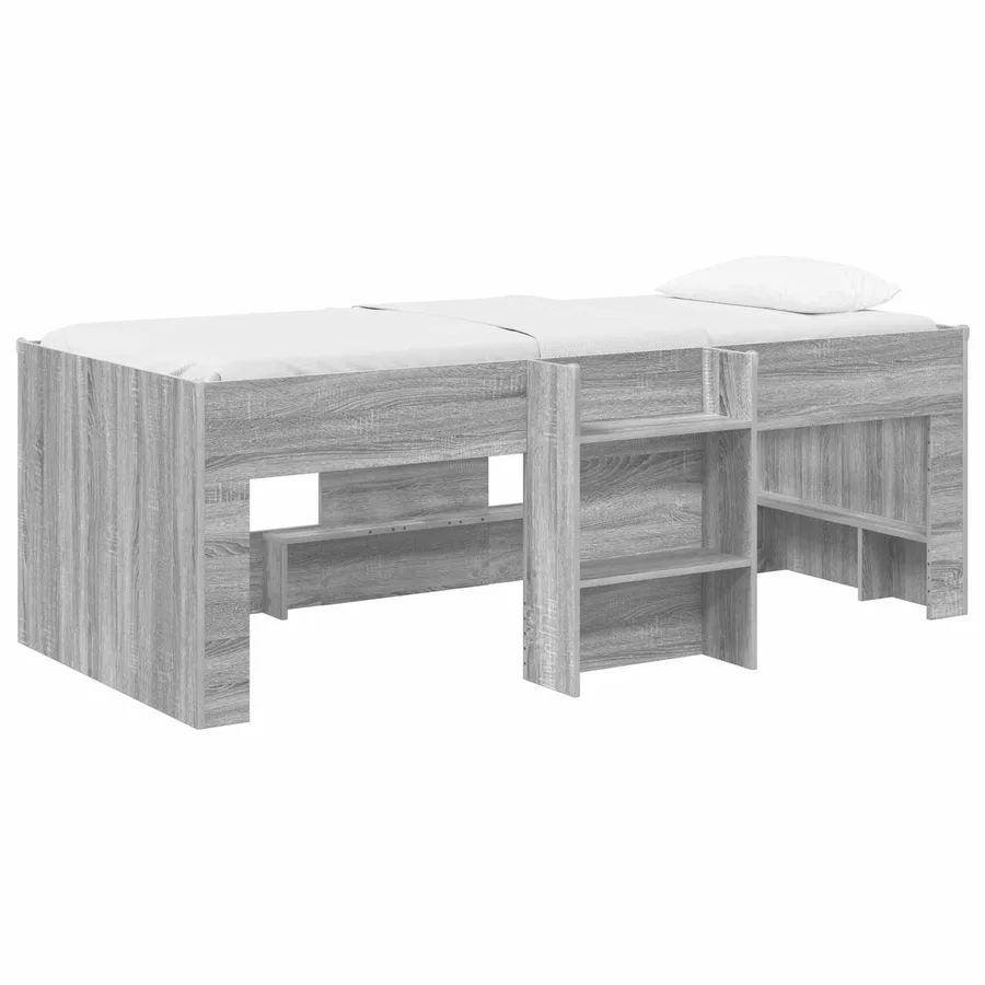 Cadre de Lit Élevé pour Enfants Sonoma gris 90 x 190 cm - 2