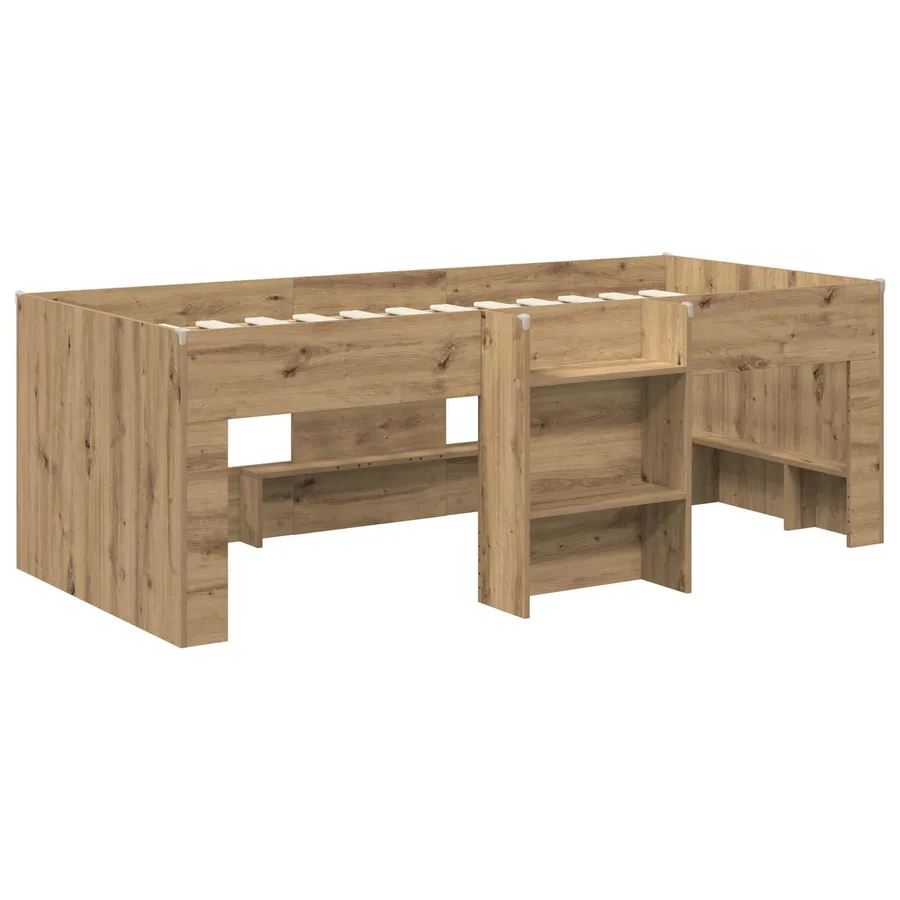 Cadre de Lit Élevé pour Enfants Chêne artisanal 90 x 190 cm - 4