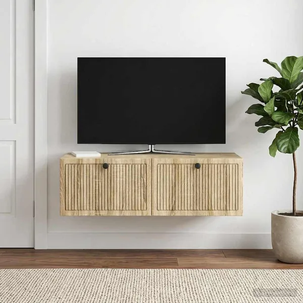 Meuble TV mural Chêne Sonoma 98 x 41 x 30 cm Bois d'ingénierie