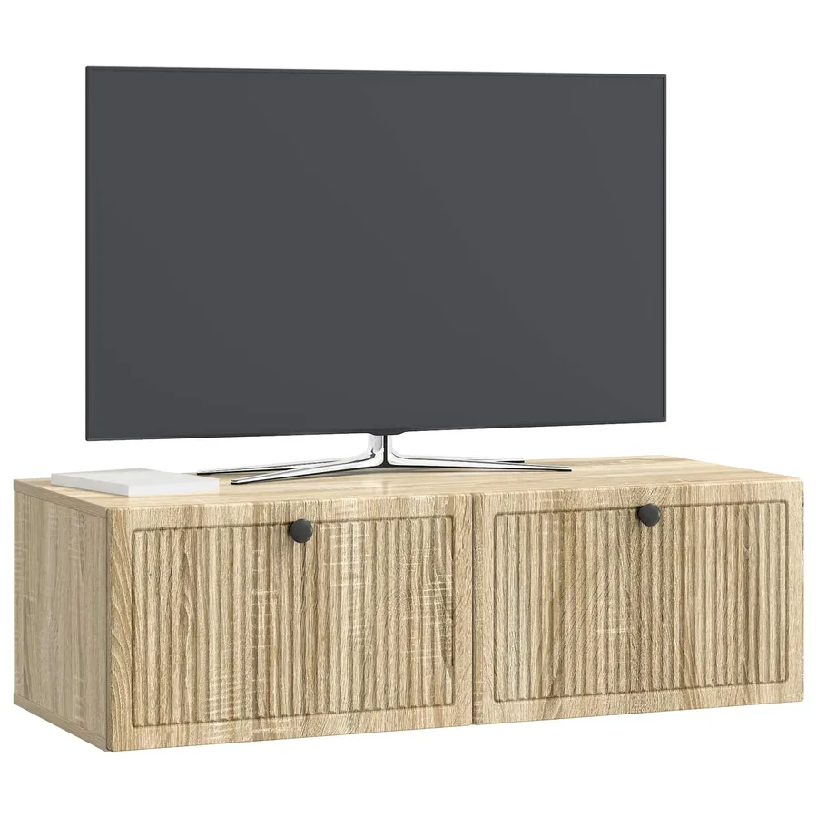 Meuble TV mural Chêne Sonoma 98 x 41 x 30 cm Bois d'ingénierie - 3