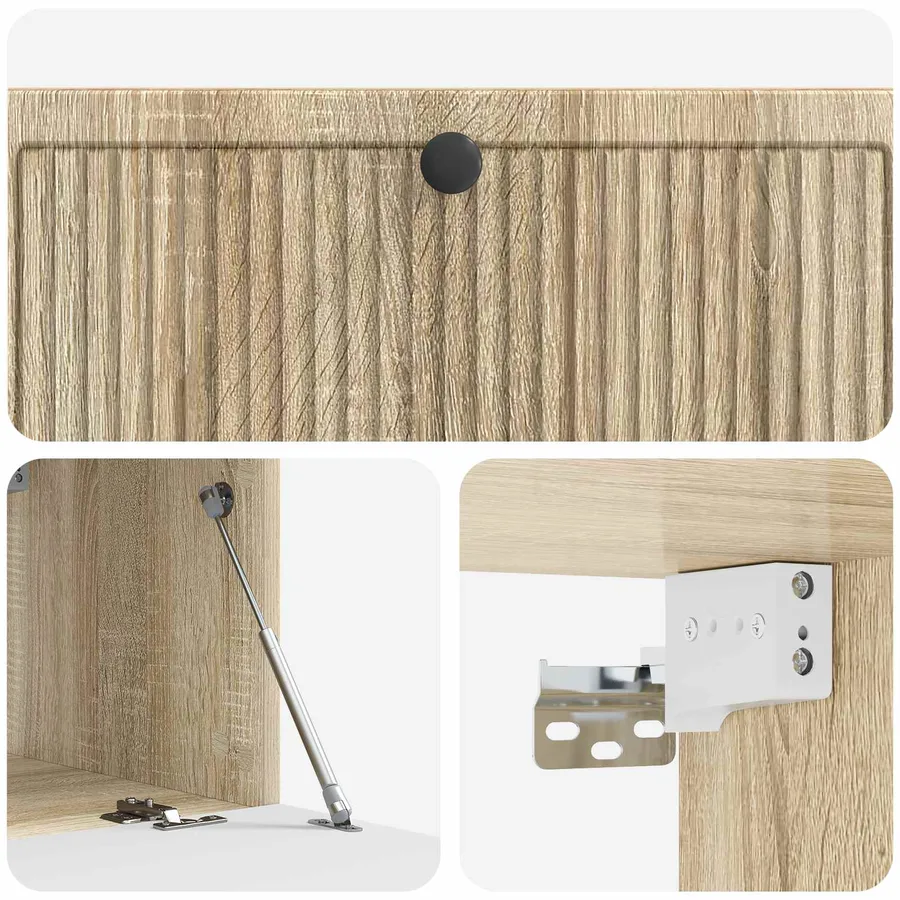 Meuble TV mural Chêne Sonoma 98 x 41 x 30 cm Bois d'ingénierie - 9