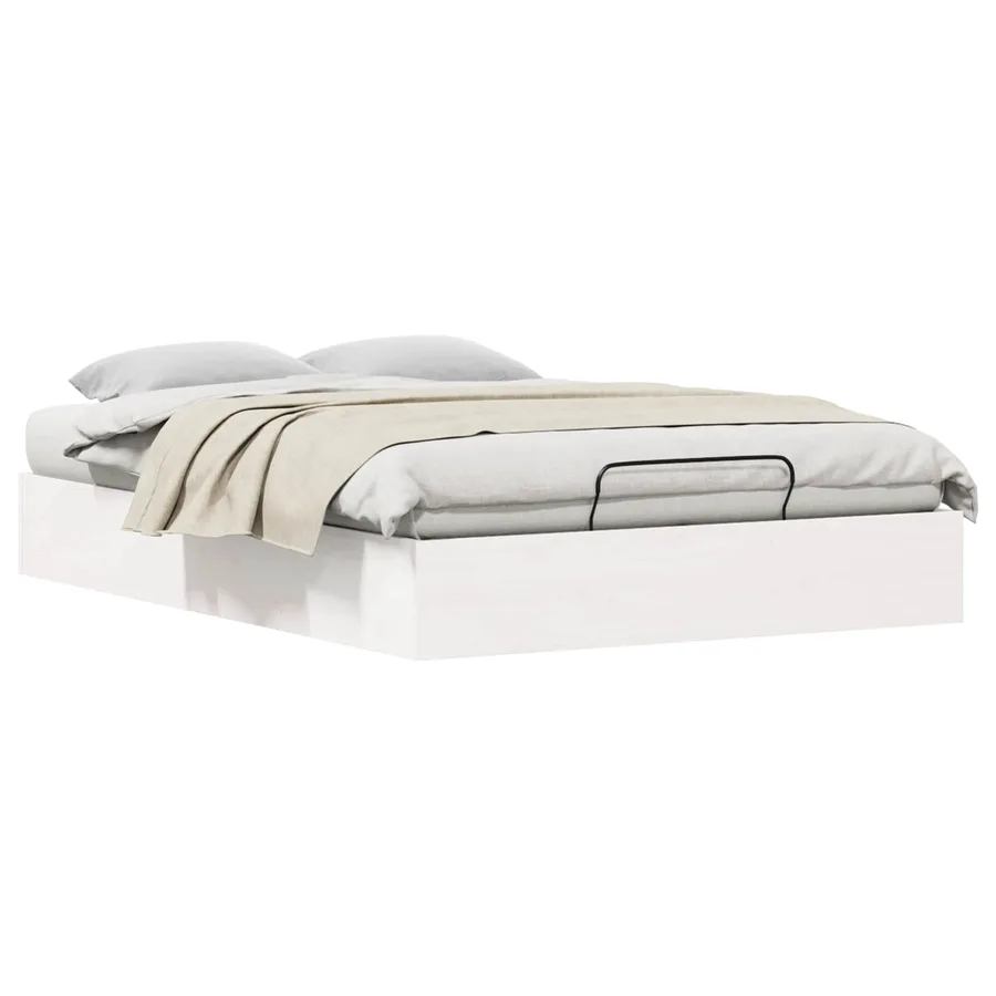 Cadre de lit ottoman avec rangement Blanc 160 x 200 cm - 3