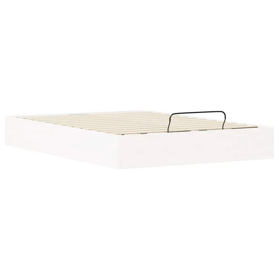 Cadre de lit ottoman avec rangement Blanc 160 x 200 cm - 5