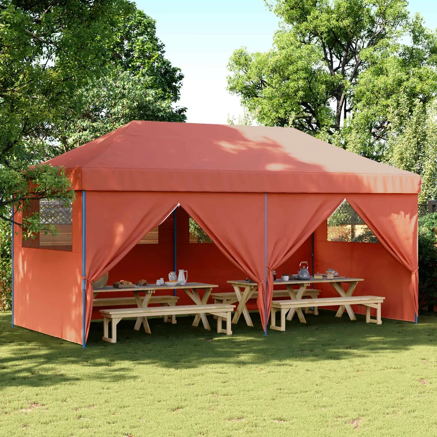 Tente de fête Terre cuite 292 x 580 x 315 cm Tissu Oxford