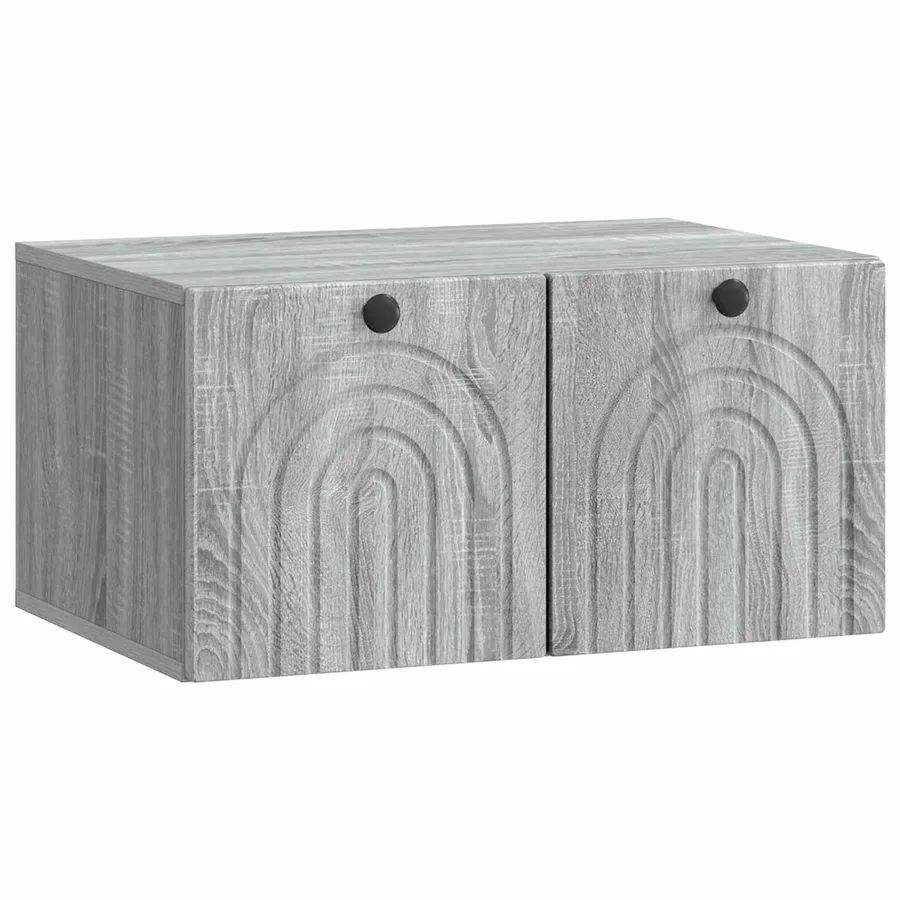 Meuble TV mural Sonoma gris 59,5 x 41 x 30 cm Bois d'ingénierie - 2