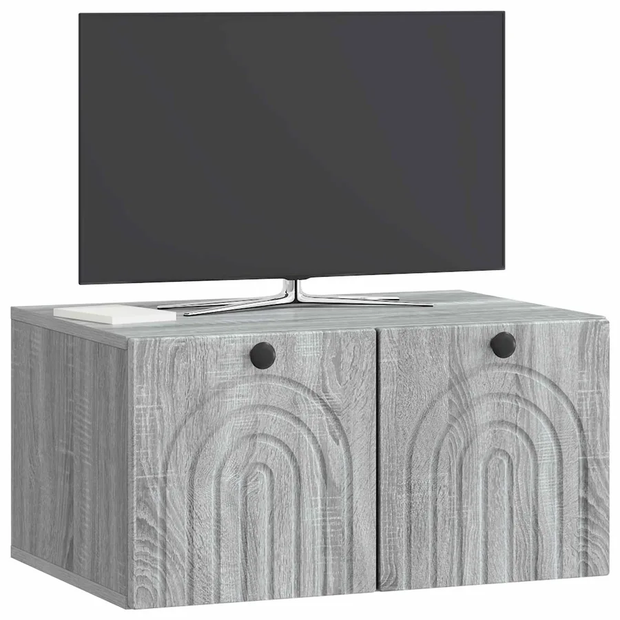 Meuble TV mural Sonoma gris 59,5 x 41 x 30 cm Bois d'ingénierie - 3