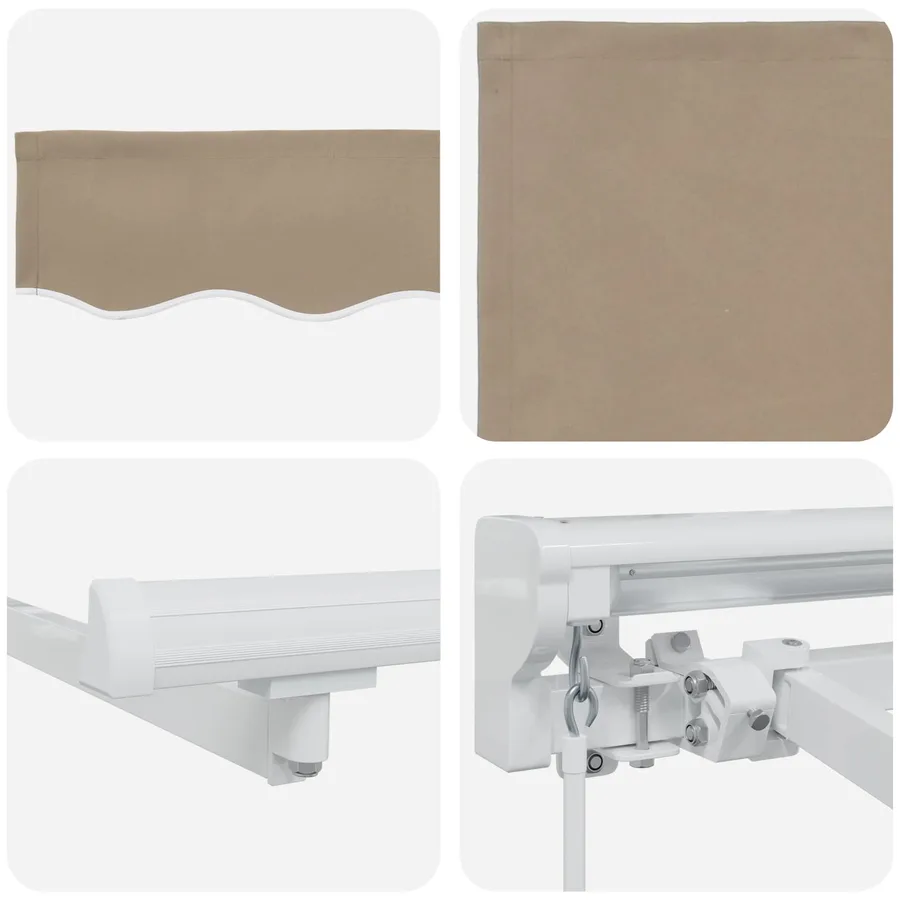 Auvent rétractable manuel Beige 4,5 × 3 m - 7