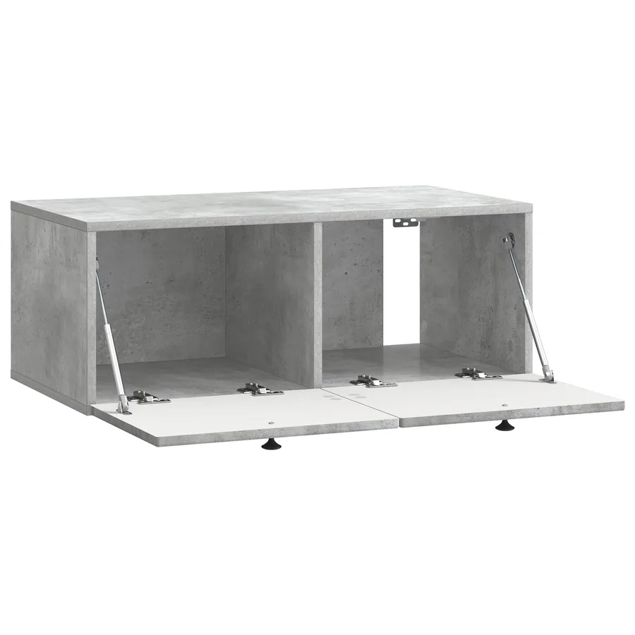 Meuble TV mural Gris béton 78,5 x 41 x 30 cm Bois d'ingénierie - 5