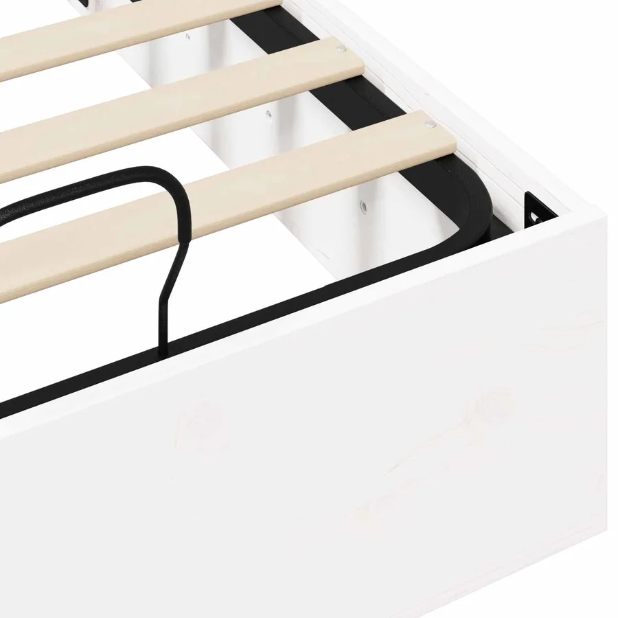 Cadre de lit ottoman avec rangement Blanc 100 x 200 cm - 10