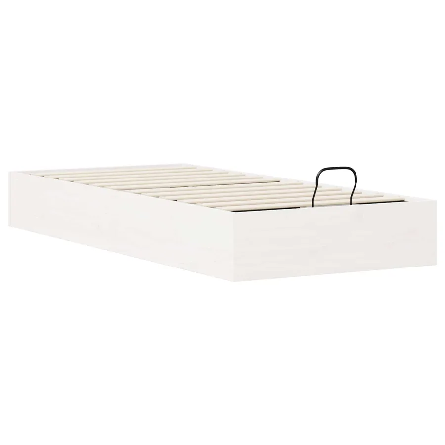 Cadre de lit ottoman avec rangement Blanc 100 x 200 cm - 6