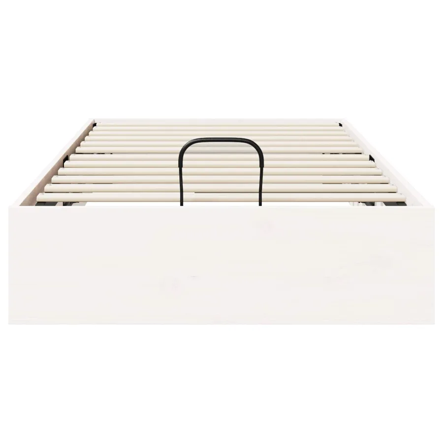 Cadre de lit ottoman avec rangement Blanc 100 x 200 cm - 7