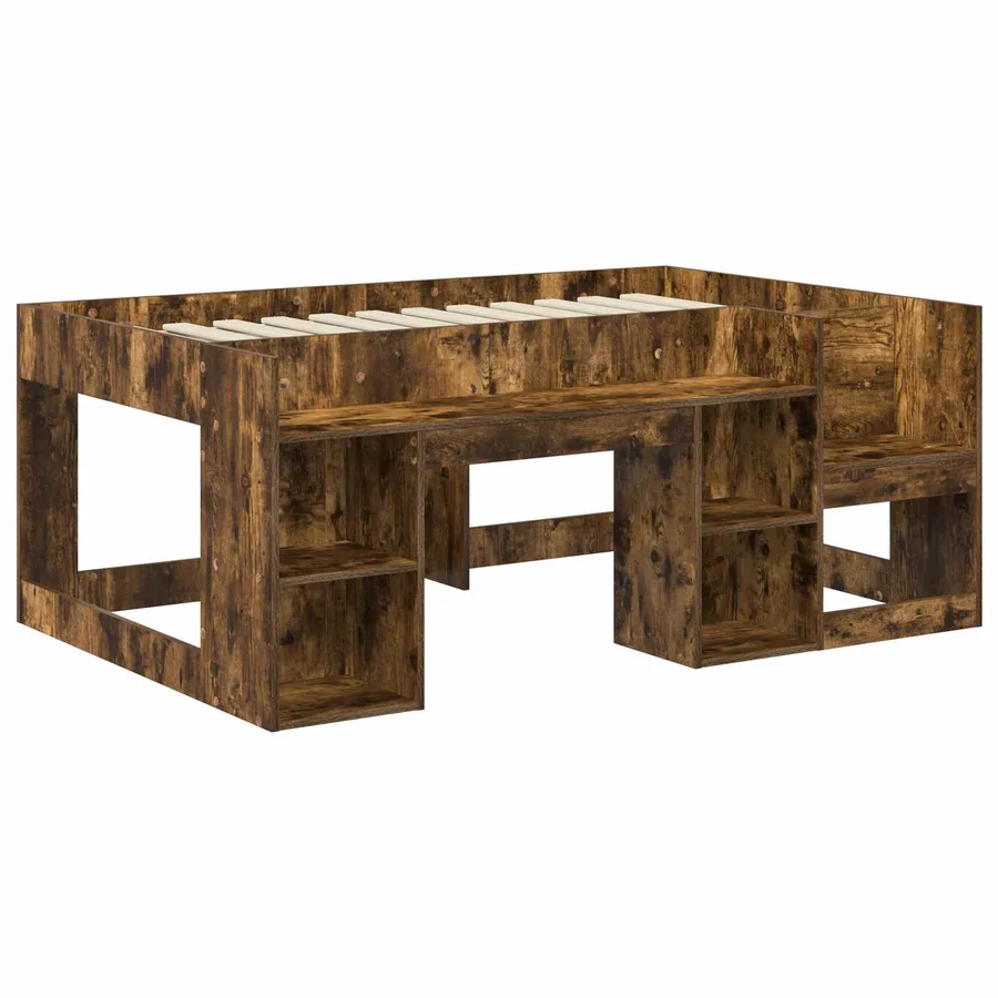 Cadre de lit pour enfants avec rangement Chêne fumé 80 x 160 cm - 3