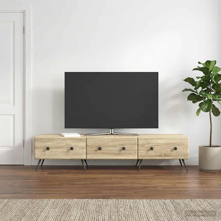 Meuble TV Chêne Sonoma 147 x 34,5 x 30 cm Bois d'ingénierie