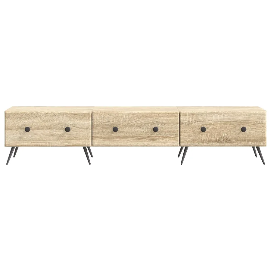 Meuble TV Chêne Sonoma 147 x 34,5 x 30 cm Bois d'ingénierie - 6