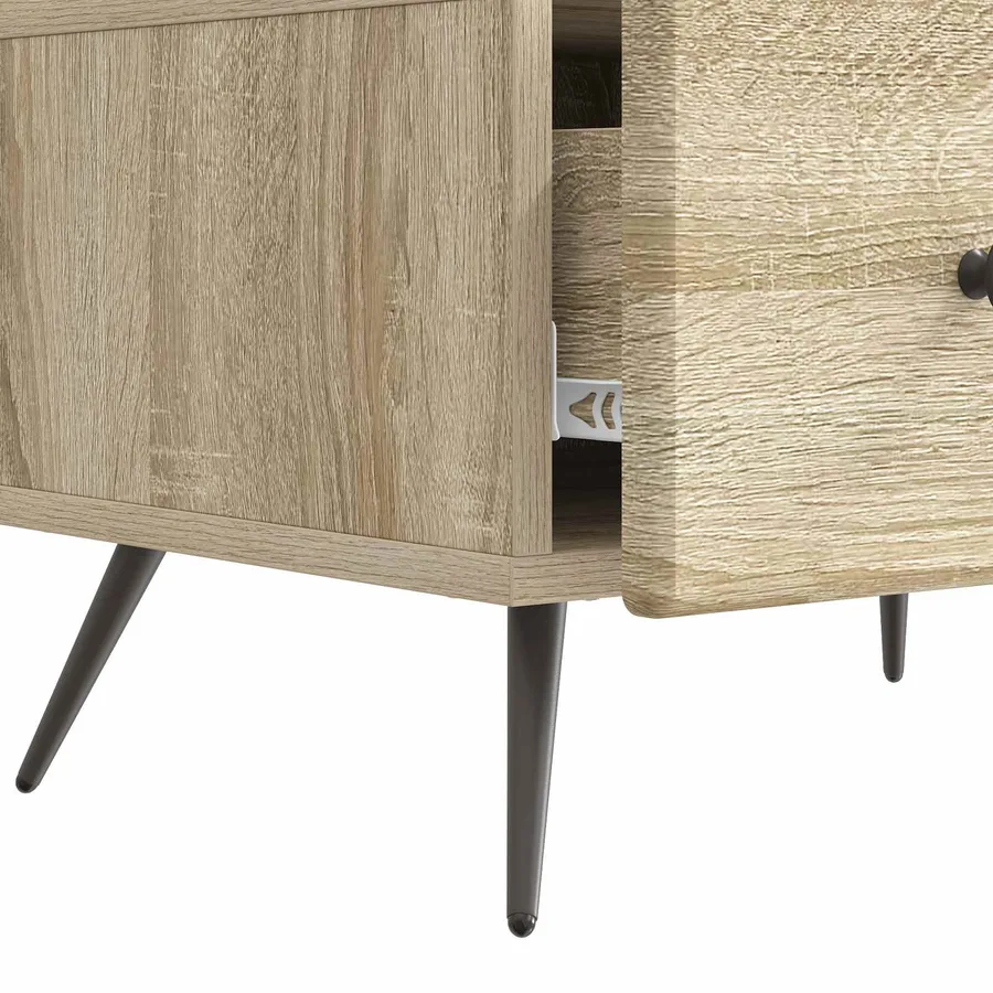 Meuble TV Chêne Sonoma 147 x 34,5 x 30 cm Bois d'ingénierie - 9