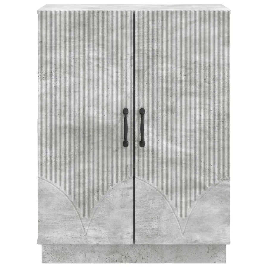 Buffet Gris béton 66 x 34,5 x 87 cm Bois d'ingénierie - 6