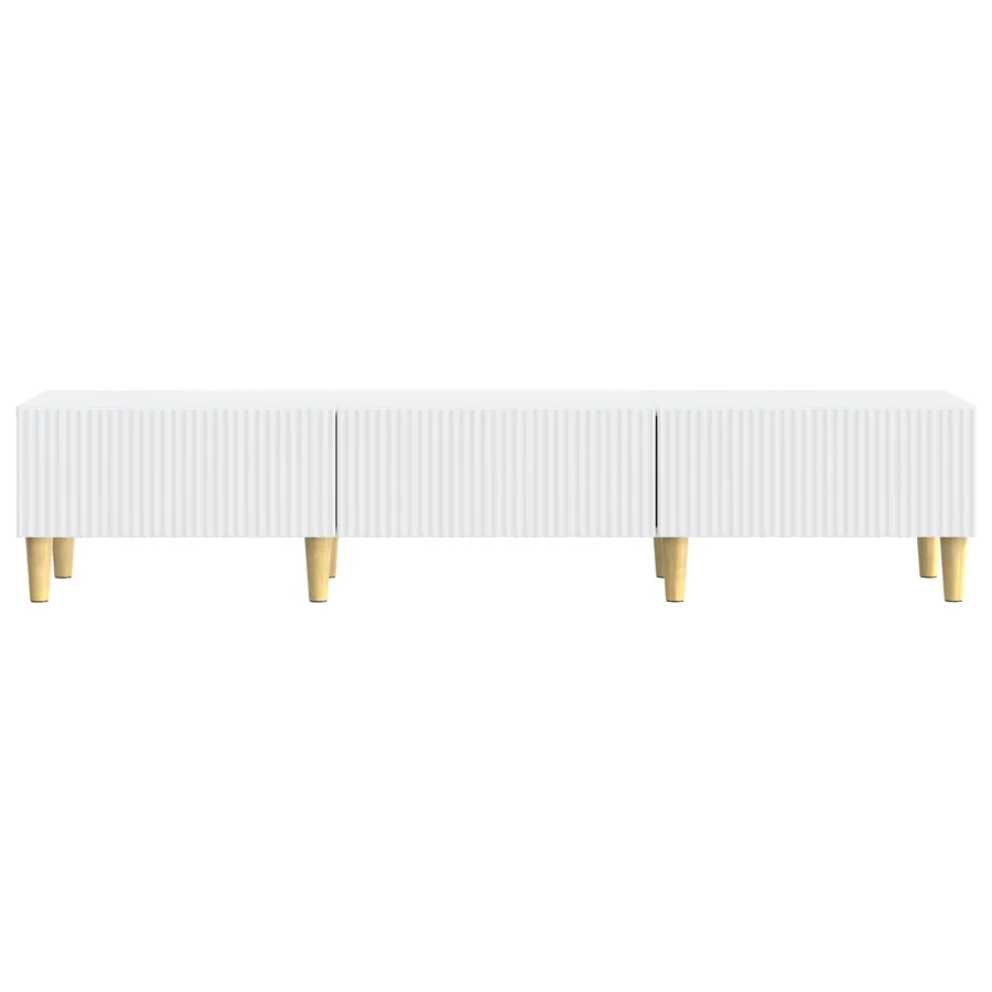 Meuble TV Blanc 147 x 34,5 x 30 cm Bois d'ingénierie - 6