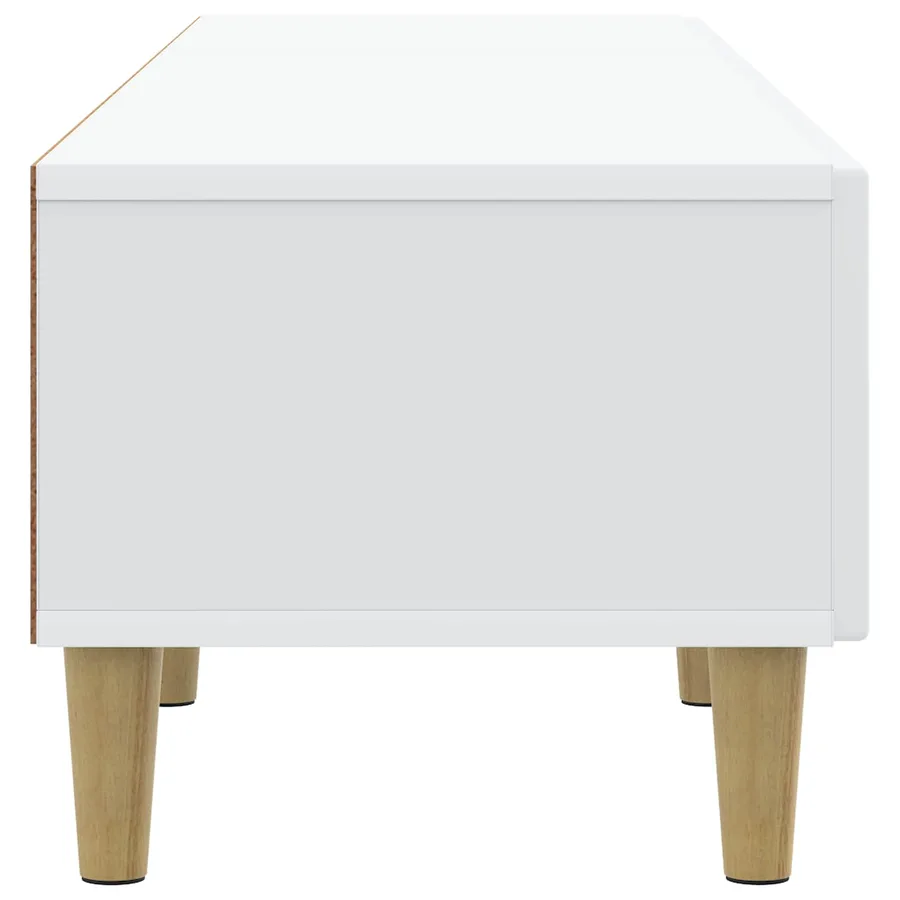 Meuble TV Blanc 147 x 34,5 x 30 cm Bois d'ingénierie - 7