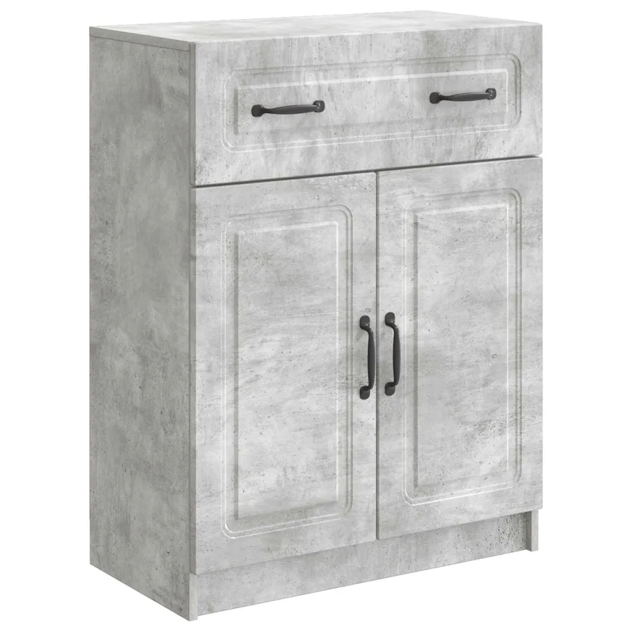 Buffet Gris béton 66 x 34,5 x 87 cm Bois d'ingénierie - 2