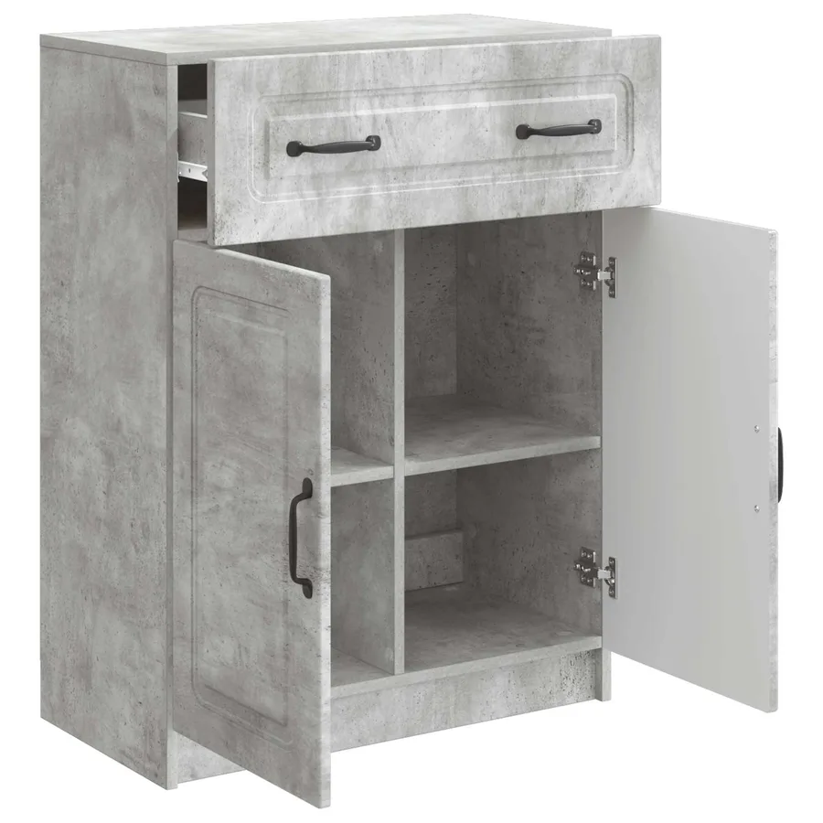 Buffet Gris béton 66 x 34,5 x 87 cm Bois d'ingénierie - 5